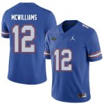 Men's Florida Gators #12 C.J. McWilliams NCAA Jordan Brand Royal Authentic Stitched College Football Jersey LOT8562WD